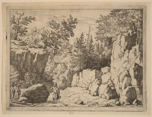 The Inscription on the Rock by Allart van Everdingen, print, 1645-1656