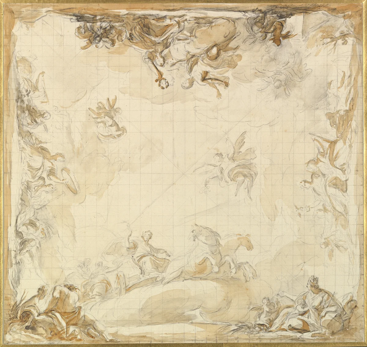 Design for a Ceiling by Mariano Salvador de Maella, drawing, 1739-1819