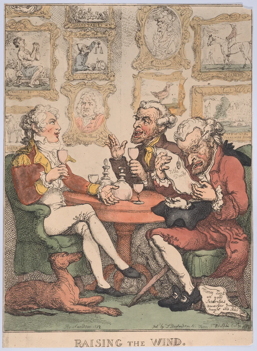 Raising the Wind by Thomas Rowlandson, print, 1805-1812