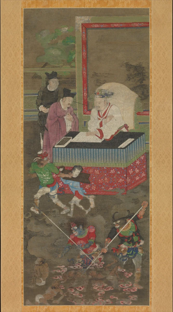 Ten Kings of Hell by Jin Chushi, painting, 1167-1194