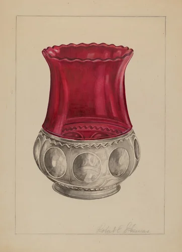 Glass Vase by Robert Schuerer, index of american design, 1937