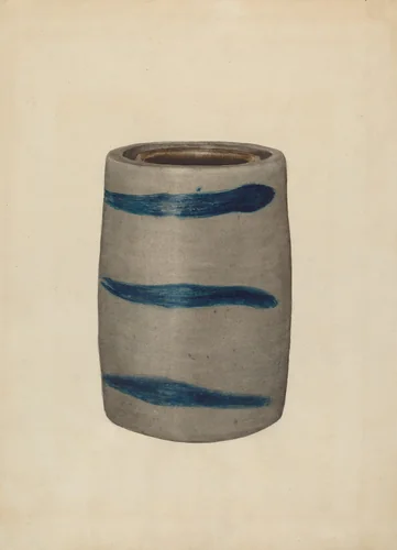 Stoneware Jar by Richard Barnett, index of american design, 1937