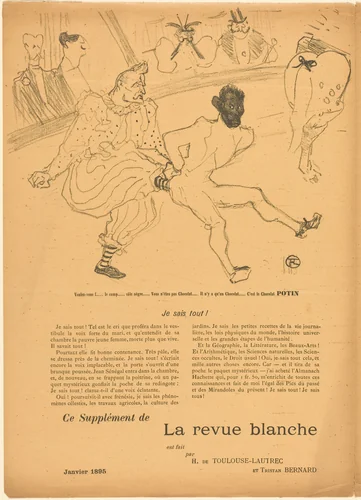 Footit and Chocolat (Footit et Chocolat) [left recto] by Henri de Toulouse-Lautrec, print, 1895