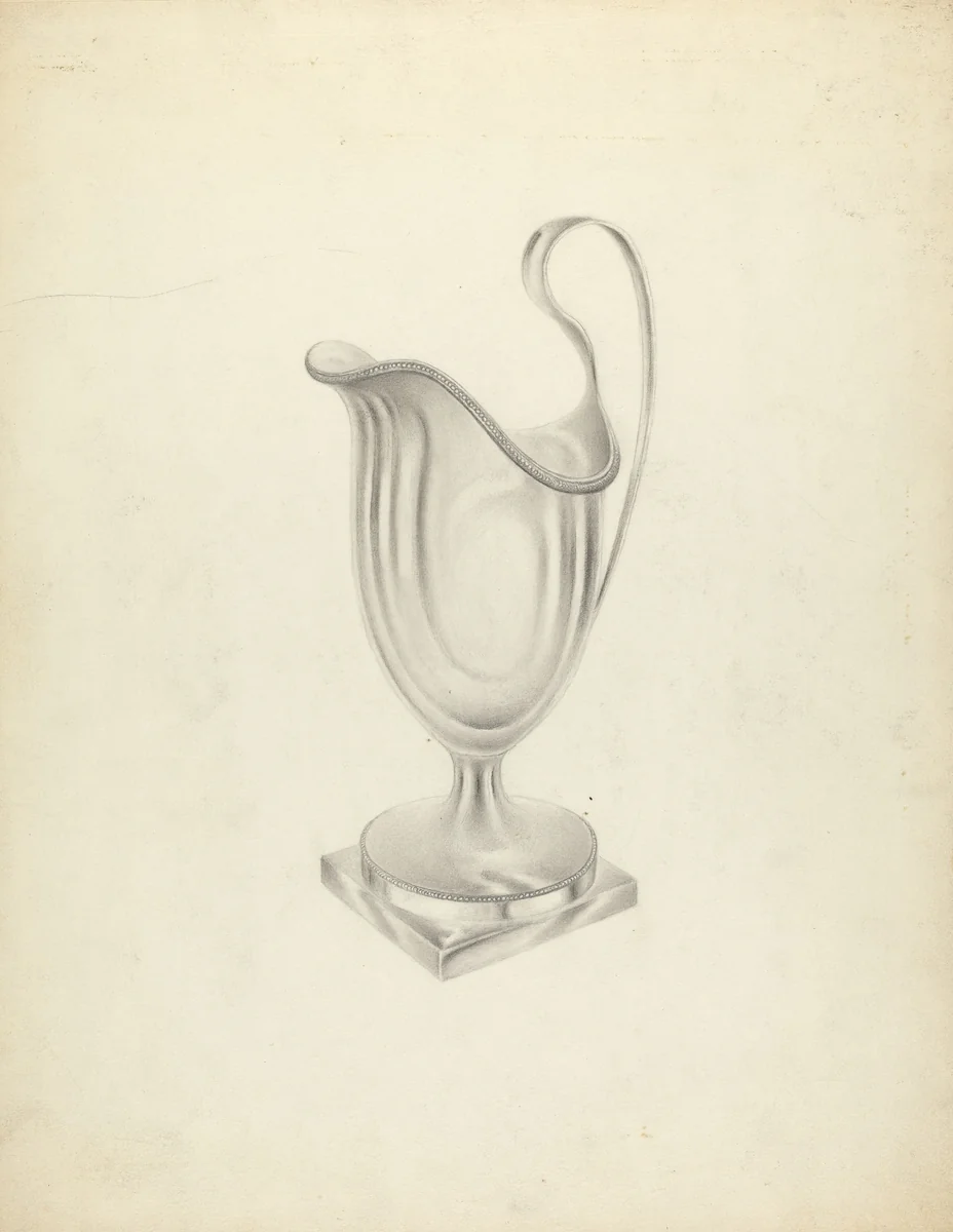 Silver Pitcher by American 20th Century, index of american design, 1935-1942
