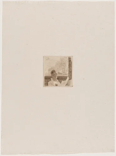 En Hollande (La petite liseuse) by Félicien Rops, print, 1895