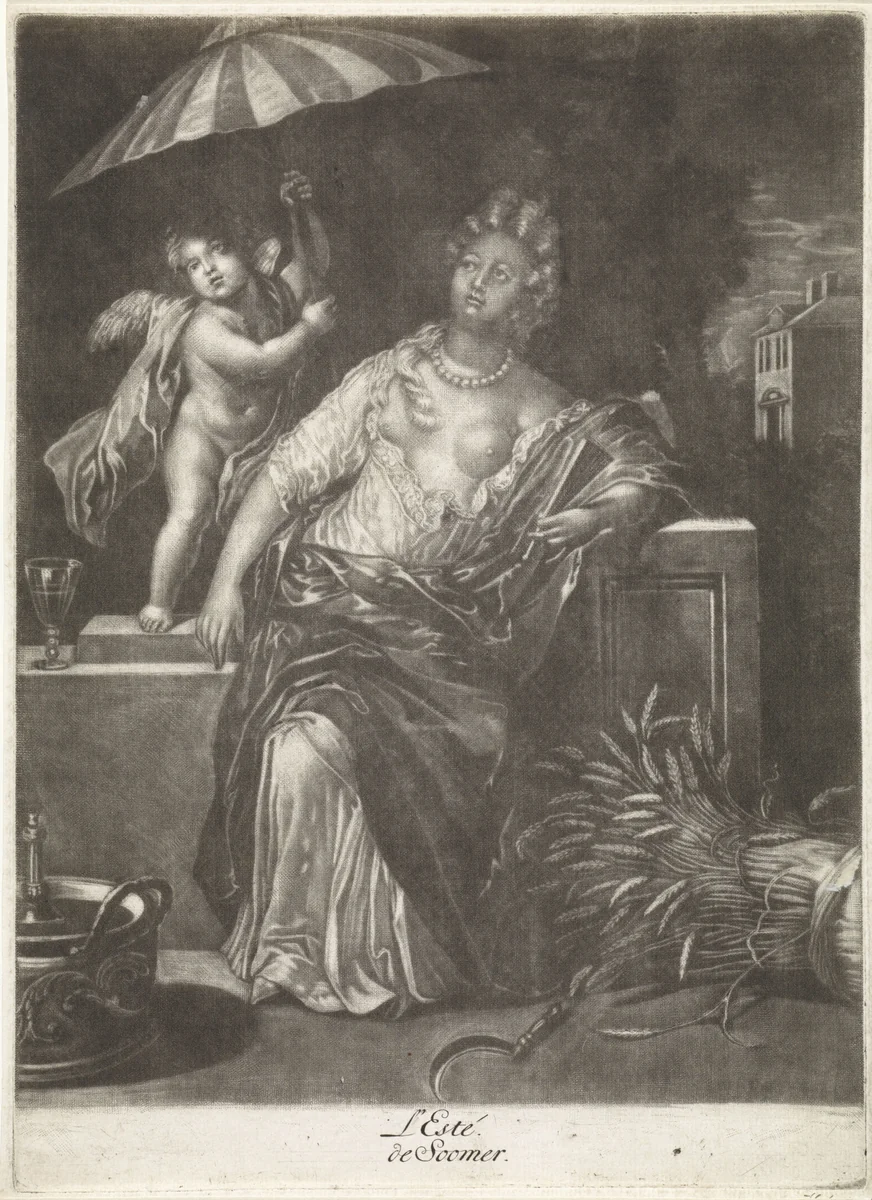 Zomer by anonymous, print, 1690-1750