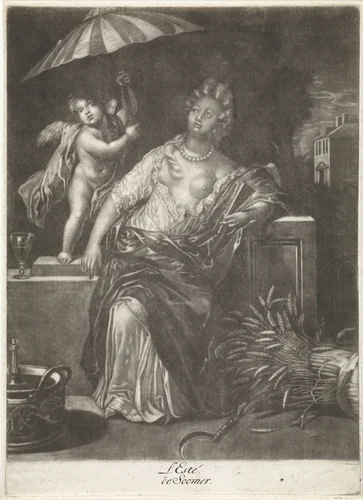 Zomer by anonymous, print, 1690-1750