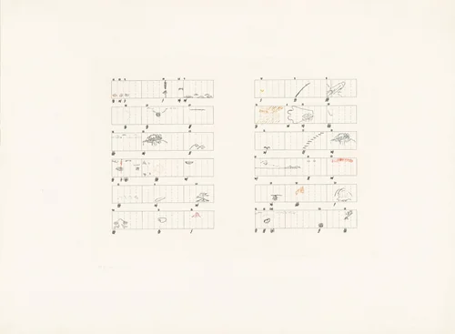 Score without Parts (40 Drawings by Thoreau): Twelve Haiku by John Cage, print, 1978