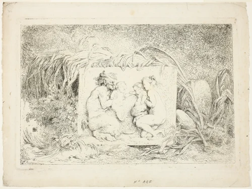 Satyrs Dancing, from Bacchanales, or Satyrs' Games by Jean Honoré Fragonard, print, 1763