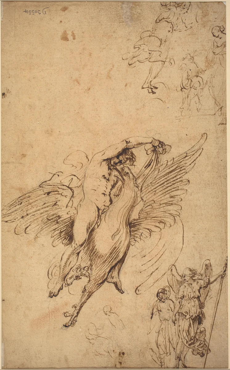 Ganymede by Italian 17th Century, drawing, 1600-1699