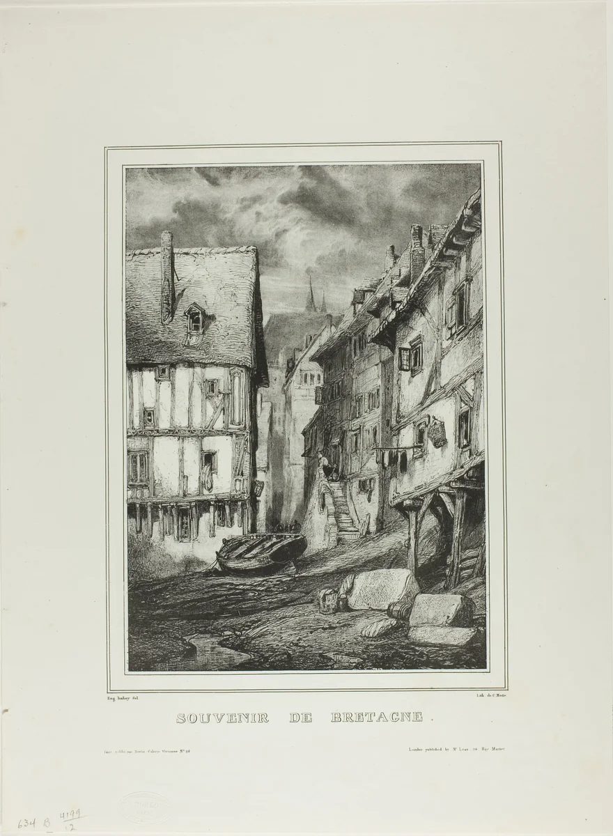 Plate Four, from Souvenir of Brittany by Eugène Isabey, print, 1832