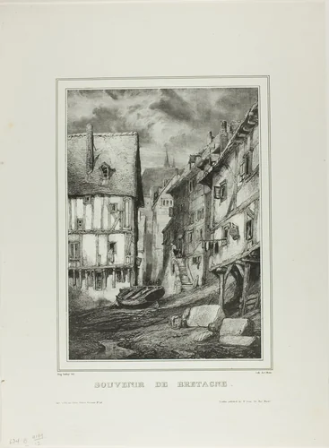 Plate Four, from Souvenir of Brittany by Eugène Isabey, print, 1832