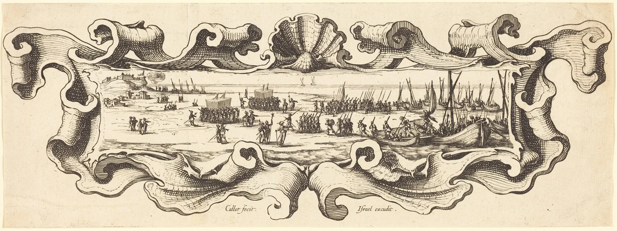 The Landing of the Troops by Jacques Callot, print, 1628-1631