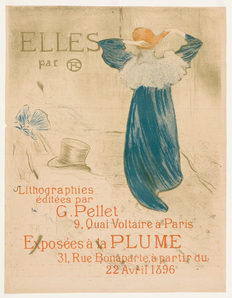 Elles: Frontispiece by Henri de Toulouse-Lautrec, print, 1896