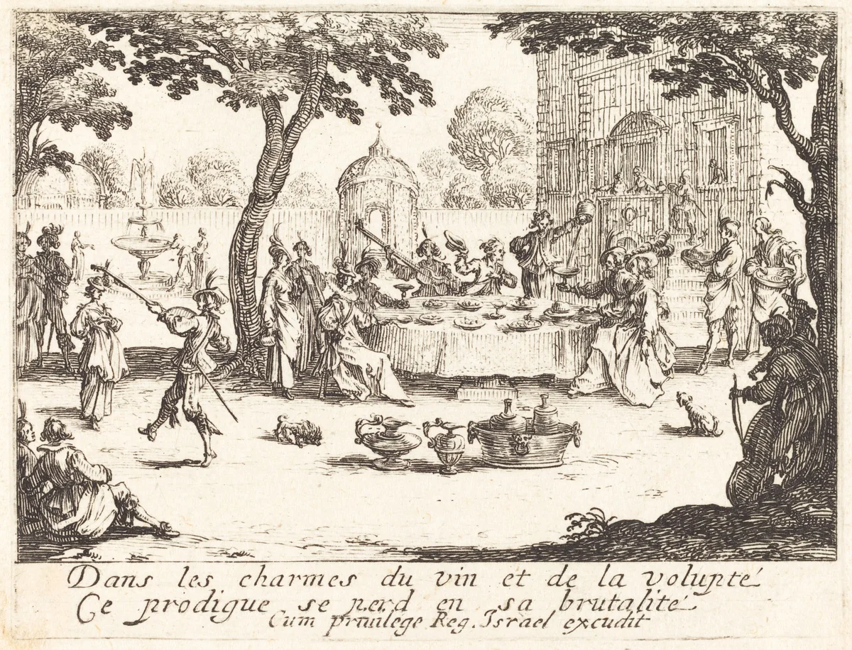 The Dissipation by Jacques Callot, print, 1635