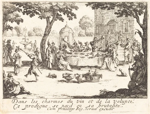 The Dissipation by Jacques Callot, print, 1635