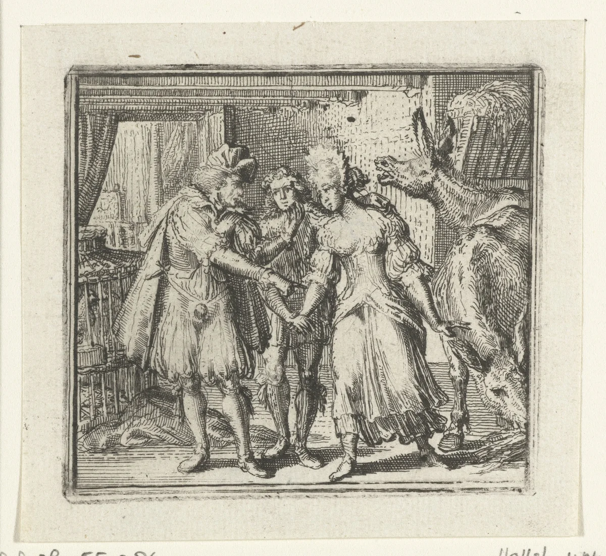 Illustratie voor de Decamerone van Boccaccio by Romeyn de Hooghe, print, 1697