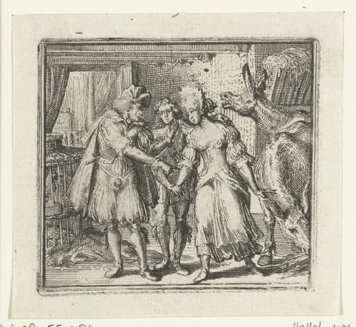 Illustratie voor de Decamerone van Boccaccio by Romeyn de Hooghe, print, 1697