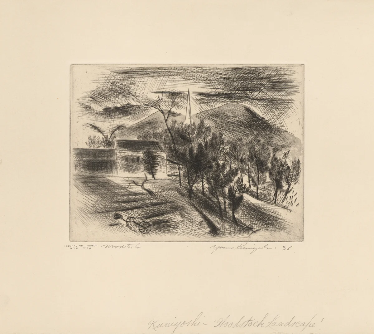 Woodstock by Yasuo Kuniyoshi, print, 1936