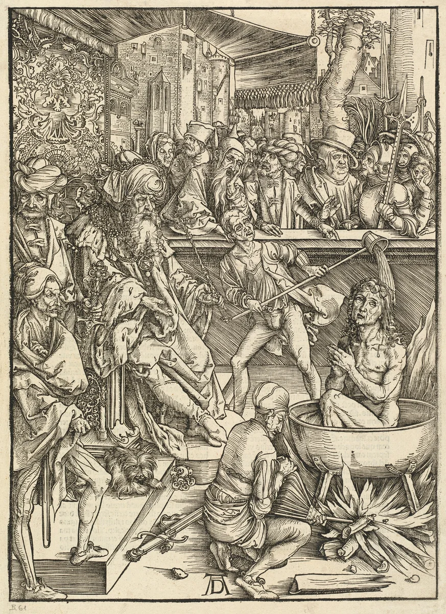 The Martyrdom of Saint John by Albrecht Dürer, print, 1498