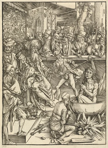 The Martyrdom of Saint John by Albrecht Dürer, print, 1498