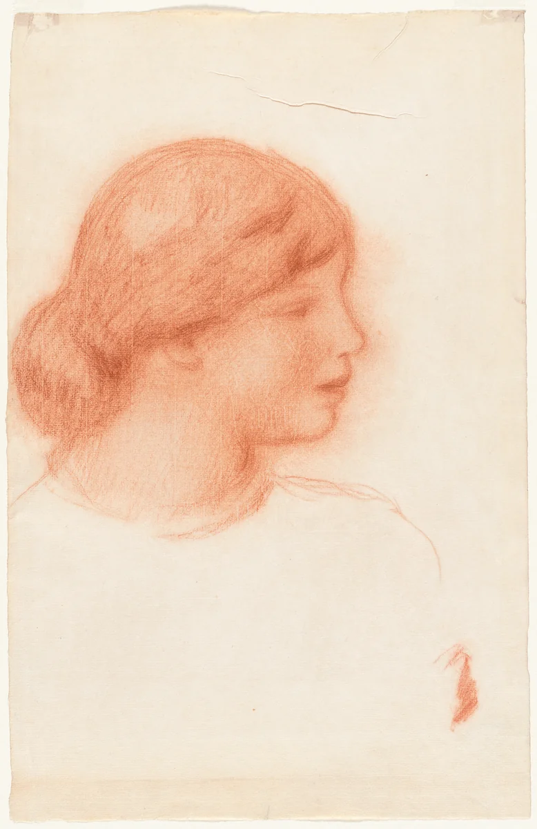 Profile of a Young Woman by Pierre-Auguste Renoir, drawing, 1905-1915