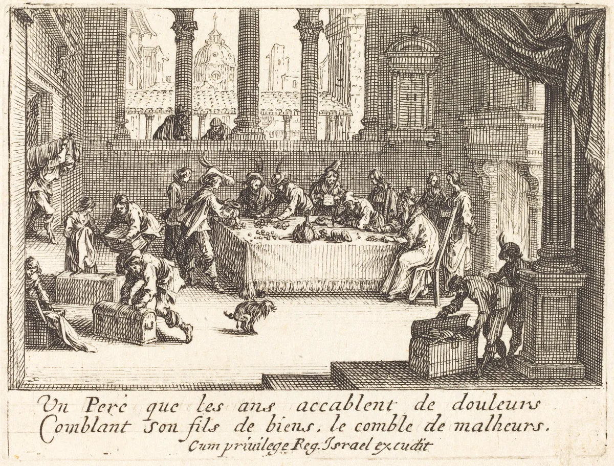 The Inheritance by Jacques Callot, print, 1635