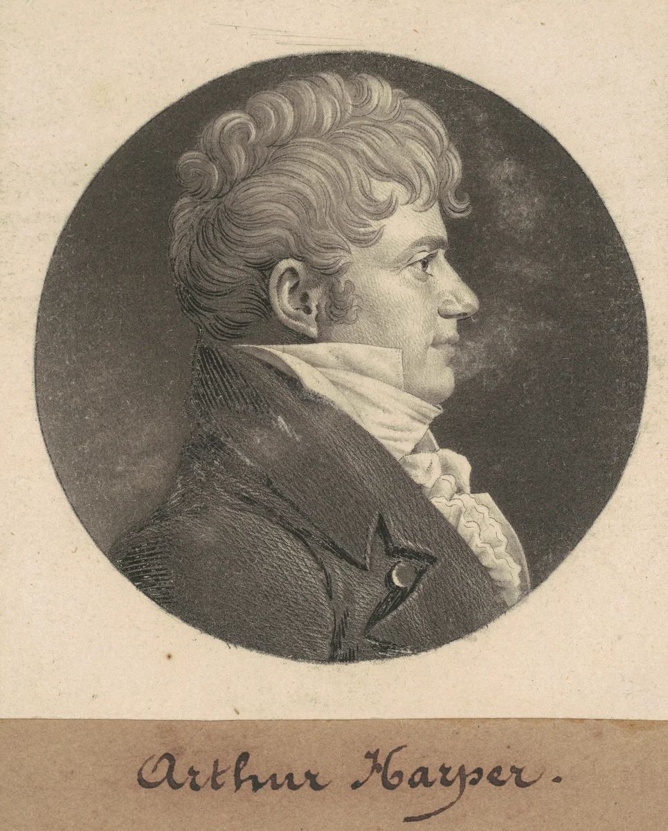 Arthur Harper by Charles B. J. Févret de Saint-Mémin, print, 1809