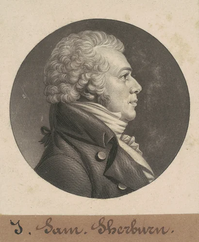 John Samuel Sherburne by Charles B. J. Févret de Saint-Mémin, print, 1805
