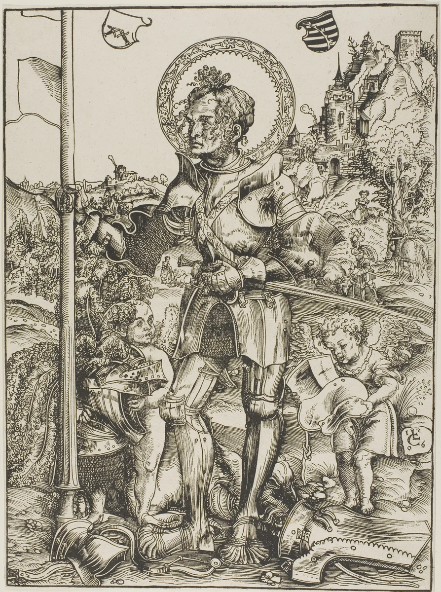 Saint George Standing by Lucas Cranach the Elder, print, 1506