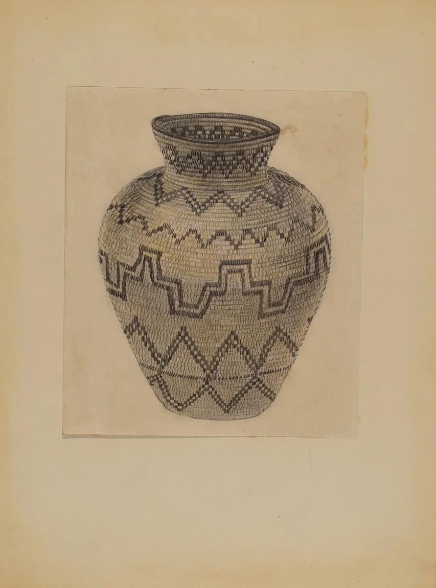 Basket by Michael Trekur, index of american design, 1935