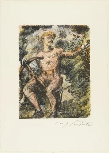 "Through this Narrow Pass He Must Come" ("Durch diese hohle Gasse muss er kommen") from William Tell (Wilhelm Tell) by Lovis Corinth, print, 1923