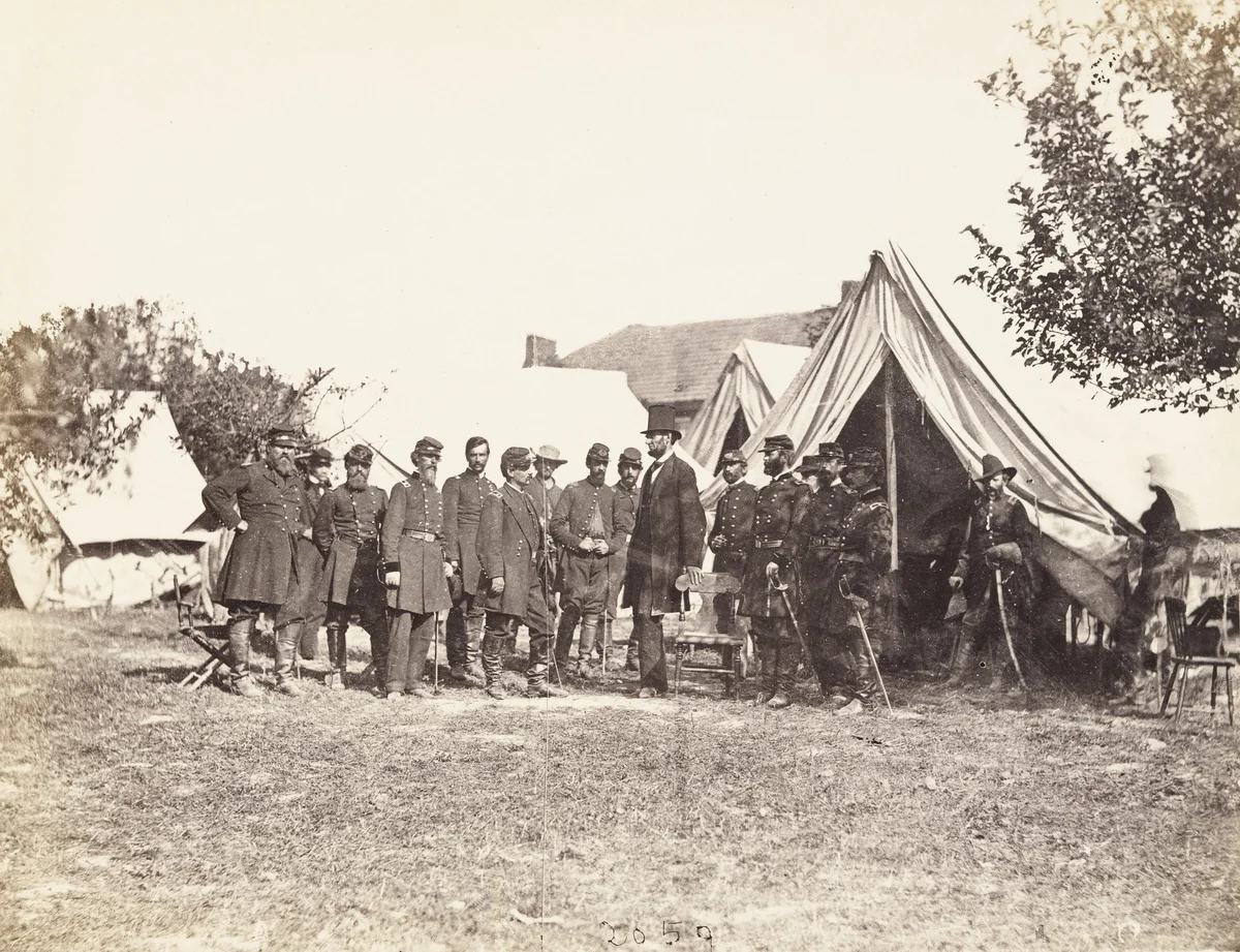President Lincoln on Battle-Field of Antietam by Alexander Gardner, photograph, 1862