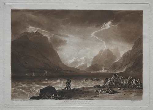 Liber Studiorum: Lake of Thun, Swiss by Joseph Turner, print