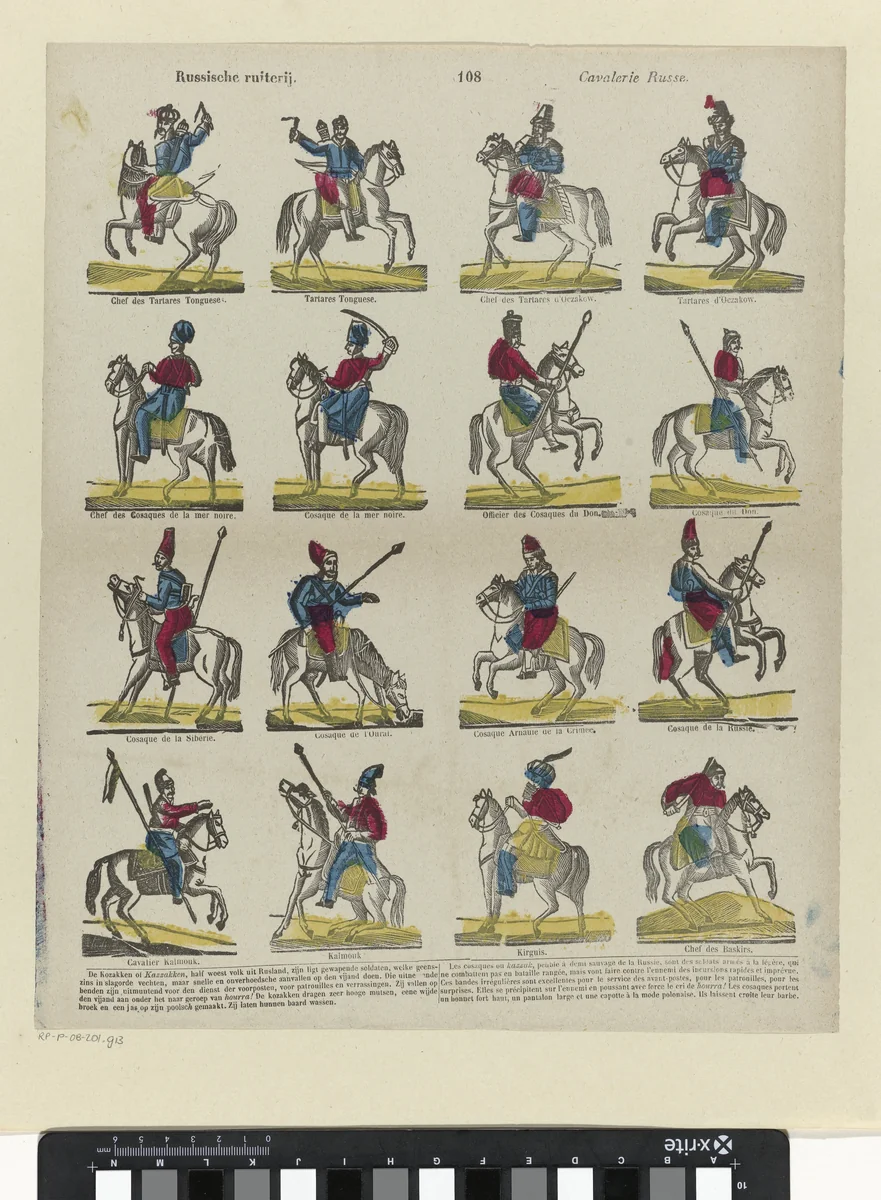 Russische ruiterij / Cavalerie Russe by Philippus Jacobus Brepols, print, 1800-1833