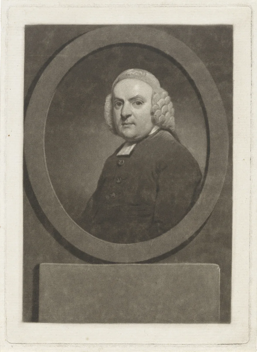 Portret van de predikant Wilhelm Leendert Krieger by Charles Howard Hodges, print, 1796