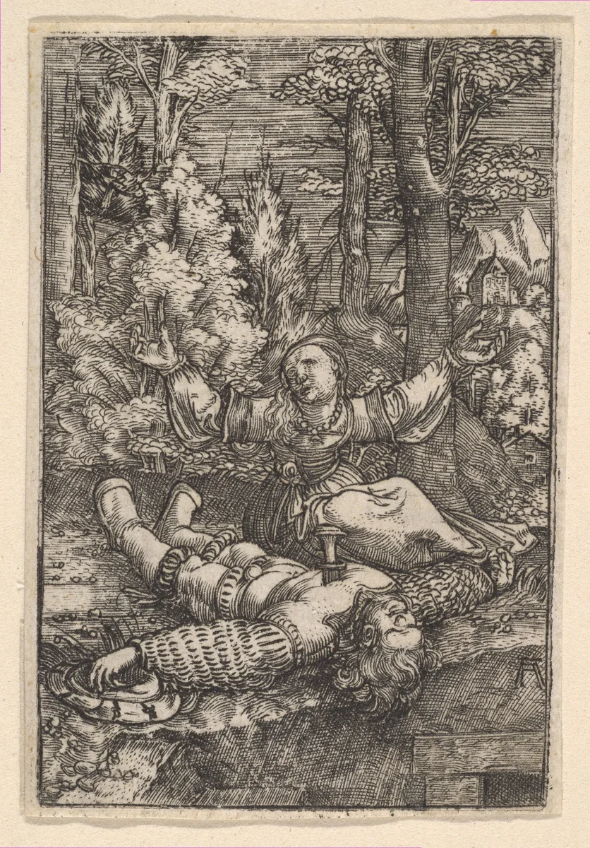 Pyramus and Thisbe by Albrecht Altdorfer, print, 1500-1538