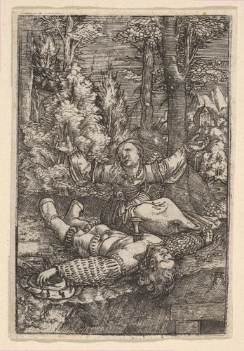 Pyramus and Thisbe by Albrecht Altdorfer, print, 1500-1538