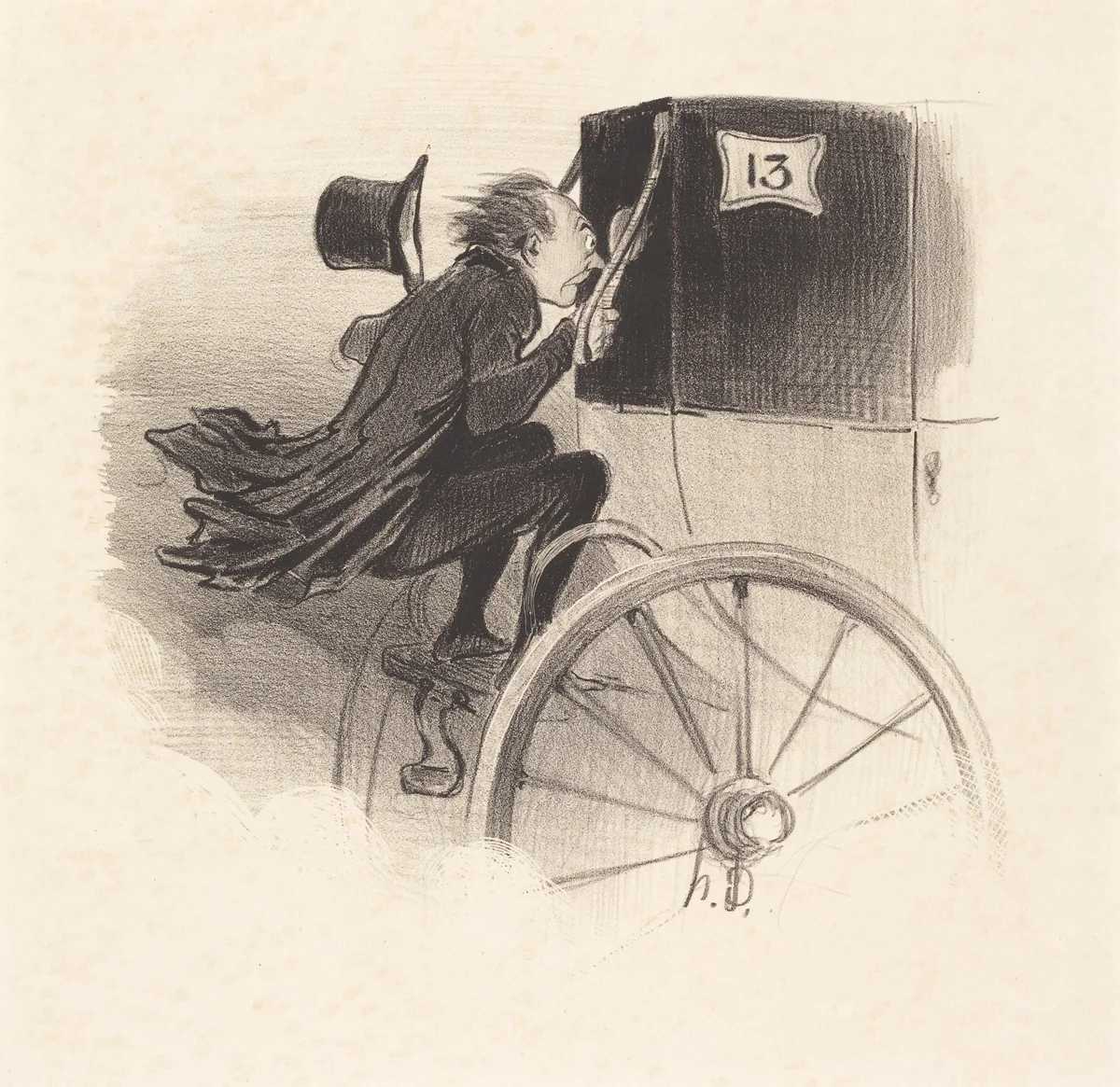 Ah! très bien j'en suis sur! malheureuse... by Honoré Daumier, print, 1841