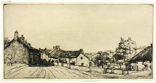 Devonshire Village by Donald Shaw MacLaughlan, print, 1906