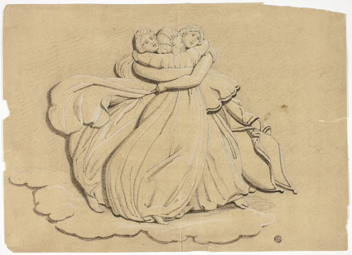The Daughters of Pandarus by John Flaxman, drawing, 1805-1835
