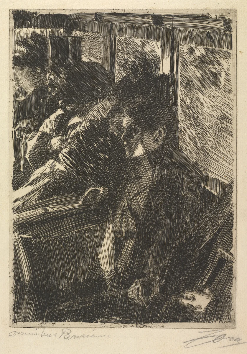 Omnibus by Anders Zorn, print, 1892