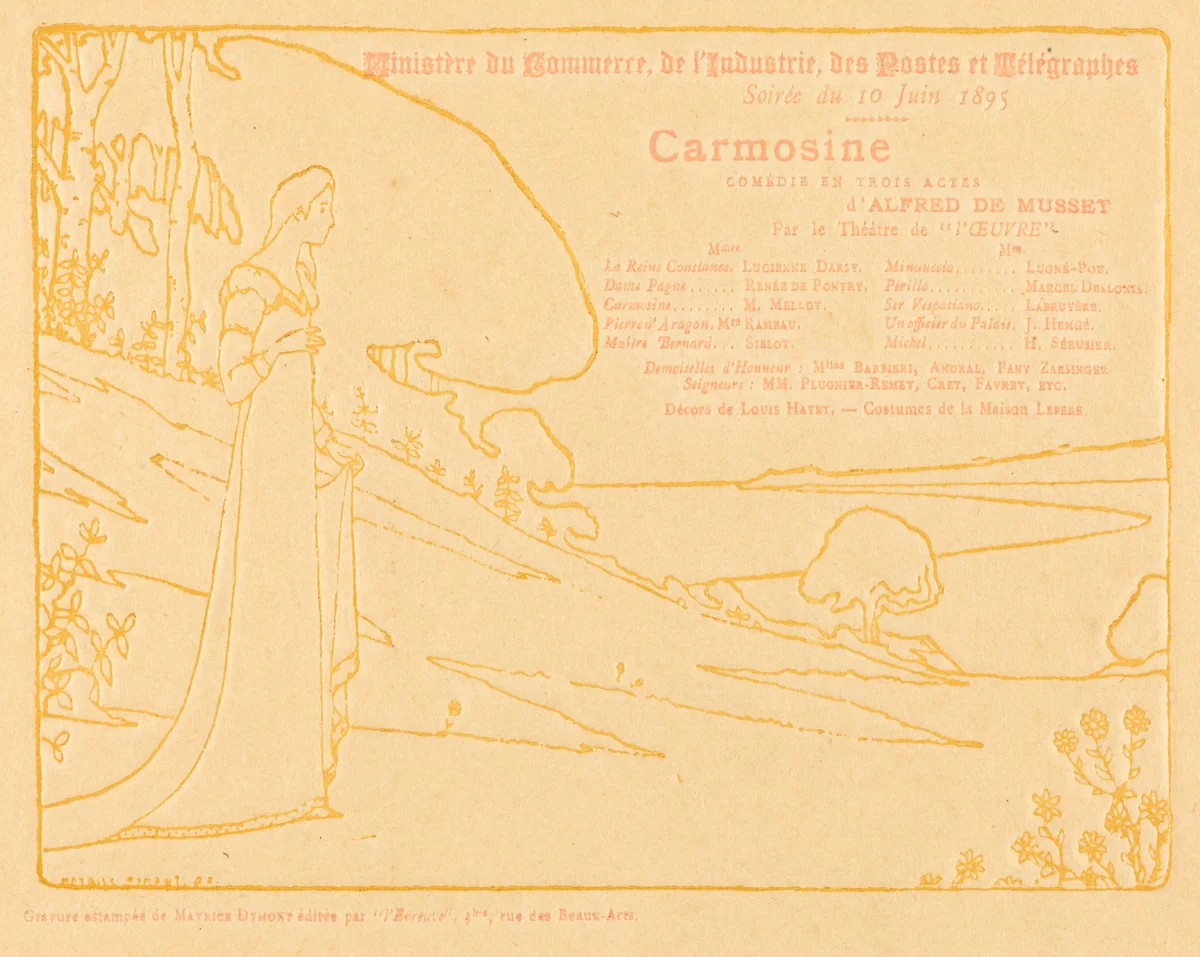 Carmosine by Maurice Dumont, print, 1895
