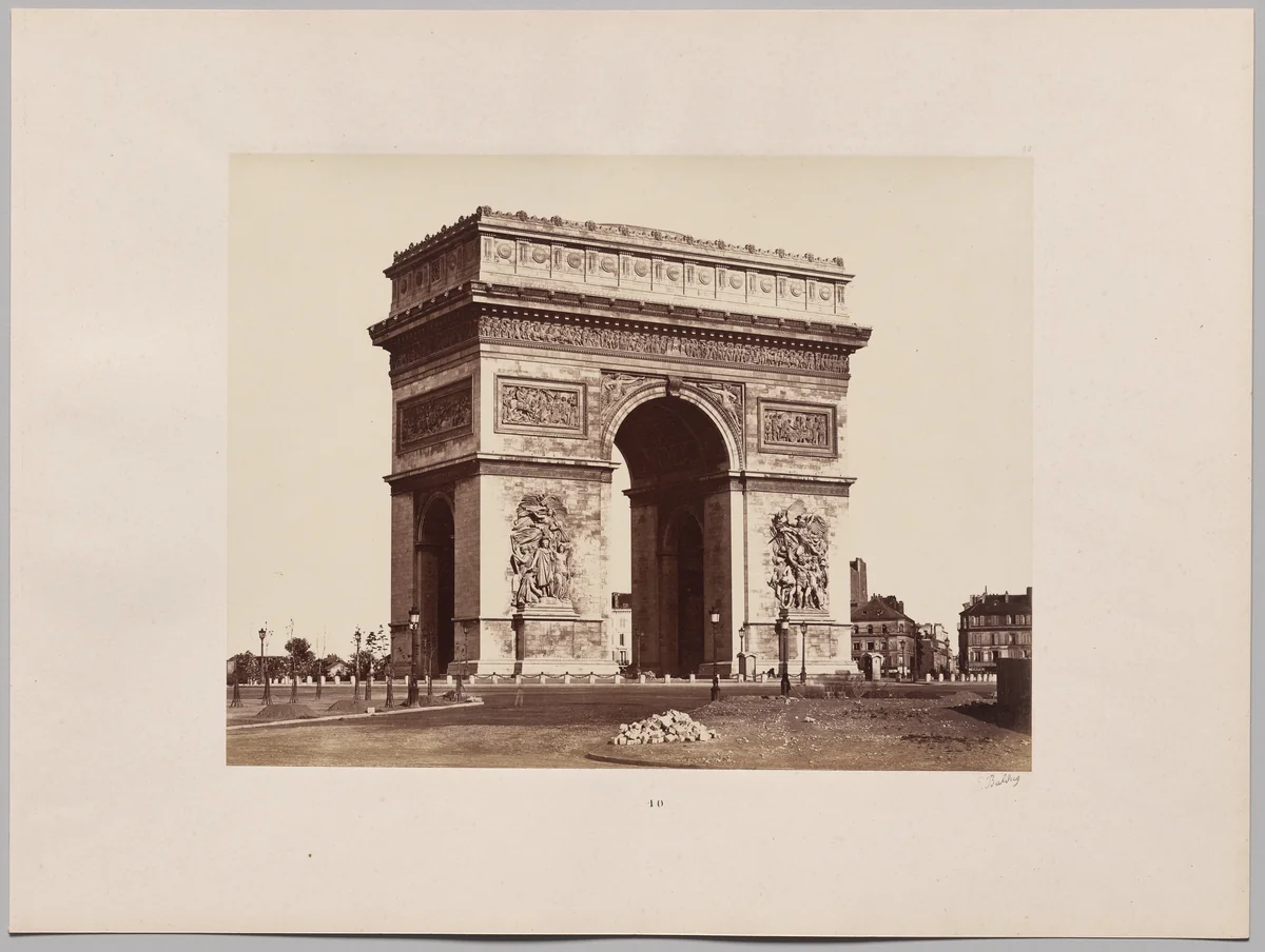 Arc de Triomphe de l'Etoile, Paris by Édouard Baldus, photograph, 1860-1869