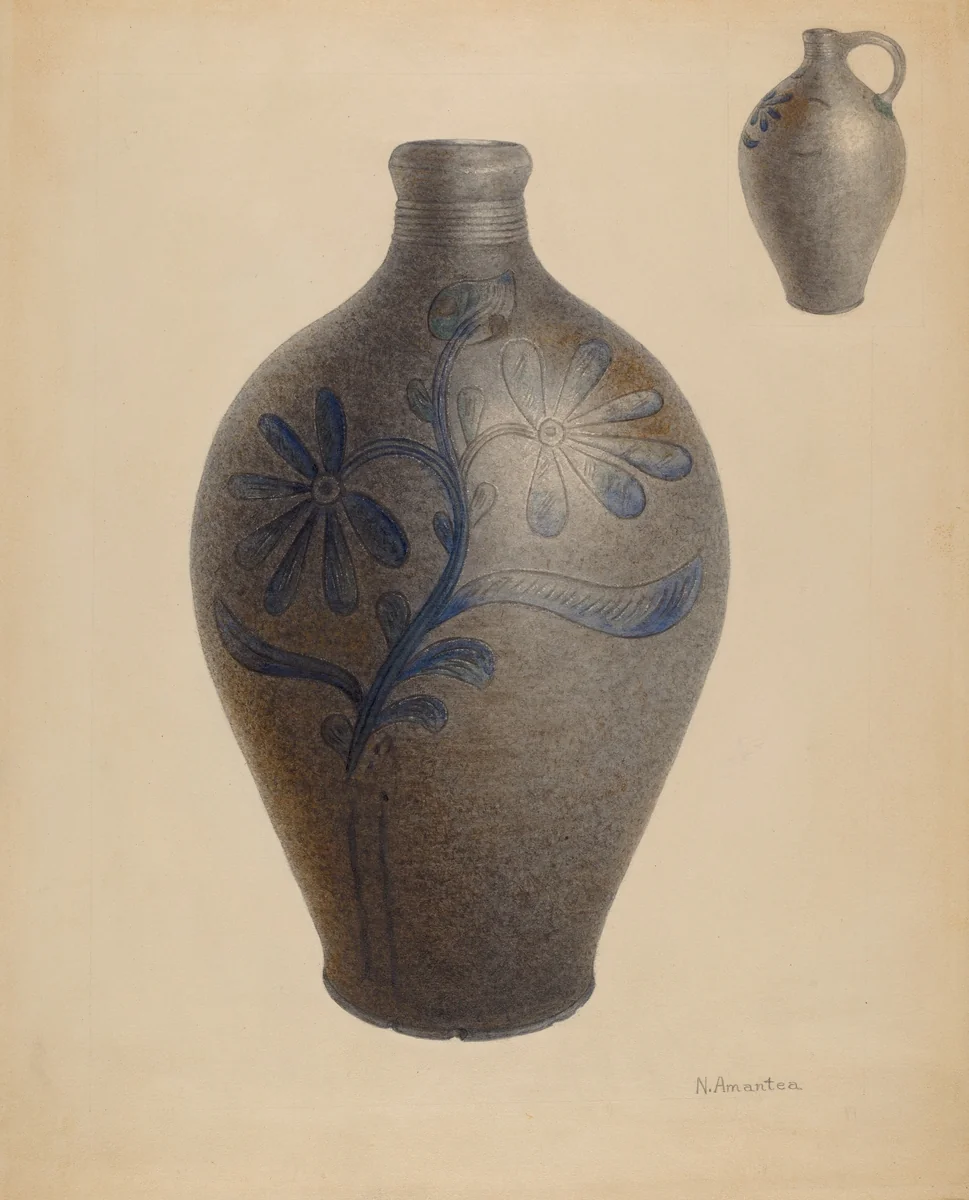 Jug by Nicholas Amantea, index of american design, 1936-1938