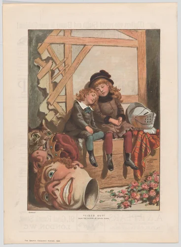 Tired Out, from "The Graphic" Christmas Number by Adrien Emmanuel Marie, print, 1885