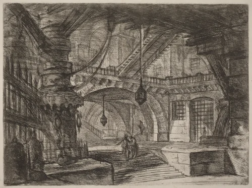 The Pier with Chains by Giovanni Battista Piranesi, print, 1750-1758