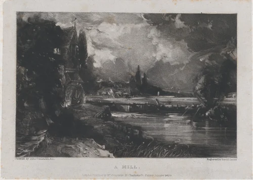 A Mill by David Lucas, print, 1830