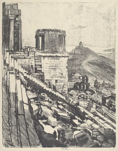 The Temple of Nike, Athens by Joseph Pennell, print, 1913