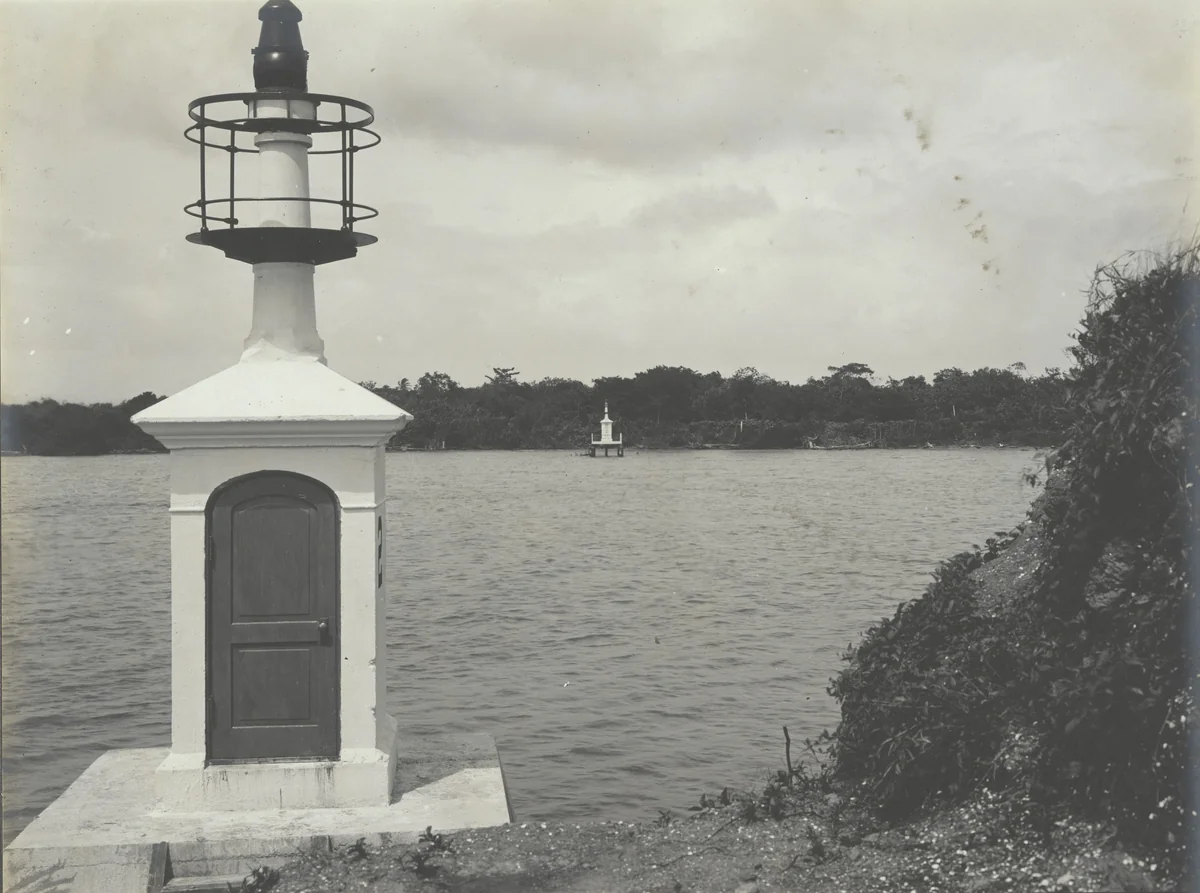 Aids to Navigation. Beacons near Atlantic Entrance by Unidentified Photographer, photograph, 1915